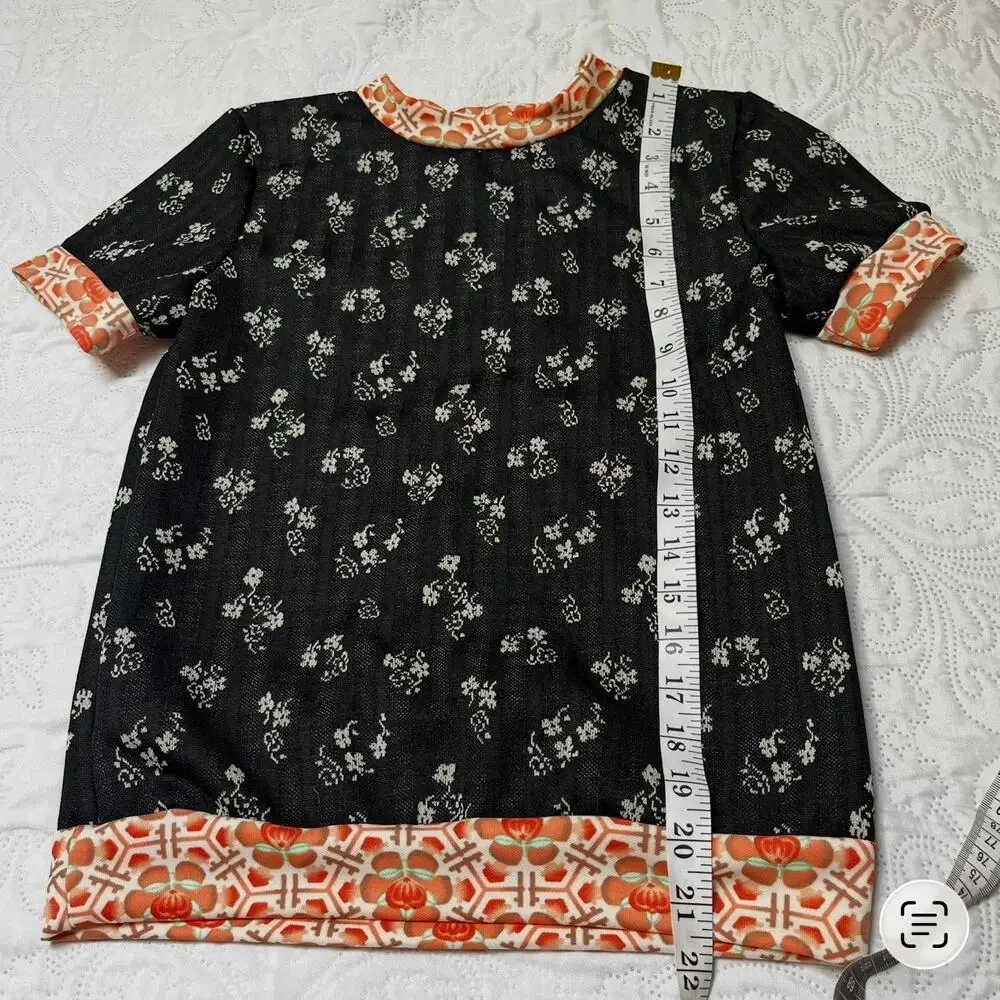 Mixed Print Floral Tunic Top